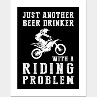Revved up and Refreshed: A Hilarious Tee for Dirtbike & Beer Lovers! Posters and Art